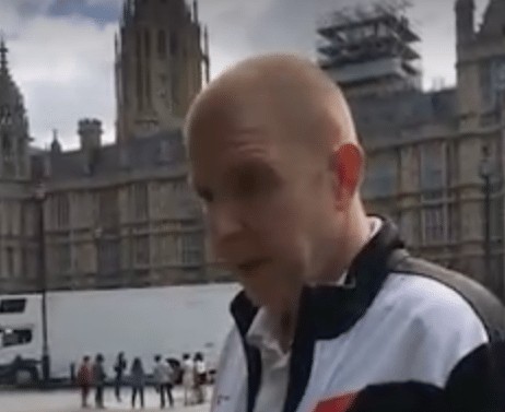 Sex offender snared by paedophile hunters in Westminster outside Houses of Parliament