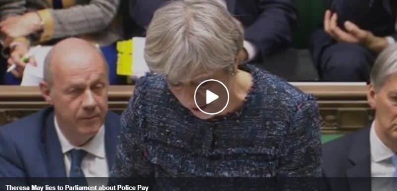 Police Federation accuse Theresa May of lying about police pay at PMQs