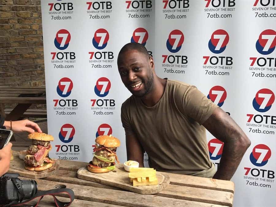 Ex-Tottenham Hotspur star Ledley King thrashed 3-1 by a tiny blonde…in EATING CHALLENGE 