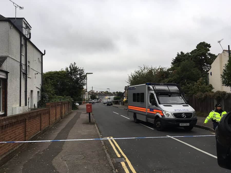 Neighbour of Parsons Green tube bomb suspect claims police found 15 firearms and a bomb at the Surrey home