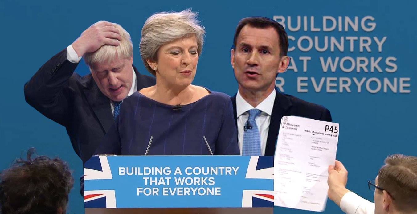 As Theresa May served P45, all the ways a calamitous Conservative Party Conference turned into an episode of The Thick Of It