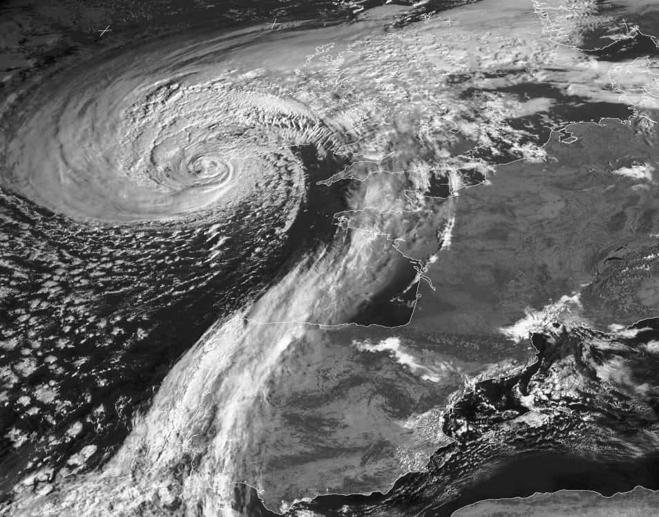 Satellite images show how the UK has been dwarfed by the remnants of hurricane Ophelia 