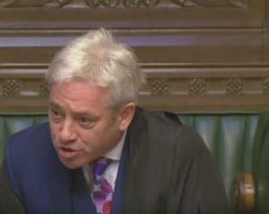 John Bercow Speaker of the House