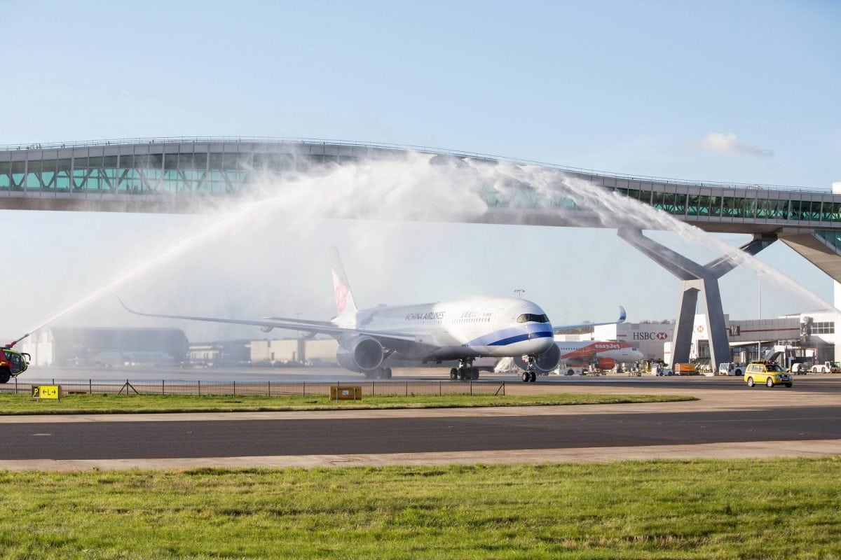Only non-stop service between UK and Taiwan takes off