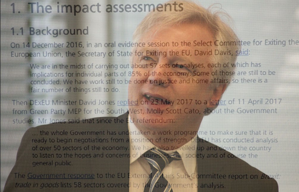 Calls for David Davis to resign as impact assessment lies are laid bare