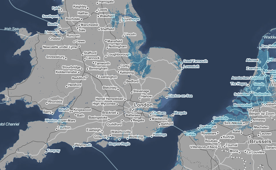 flooding map uk global warming