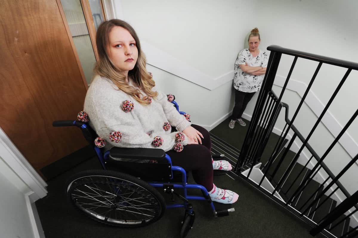 Young woman left behind during fire alarm panic because she was in a wheelchair