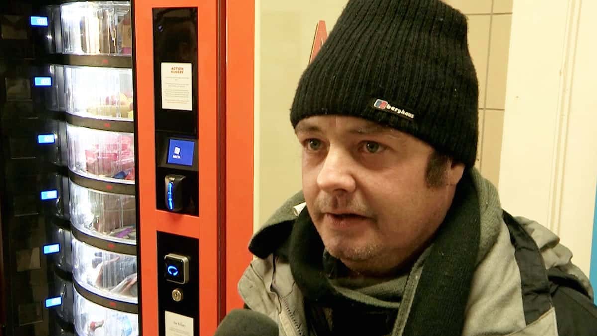 First vending machine for homeless people is unveiled