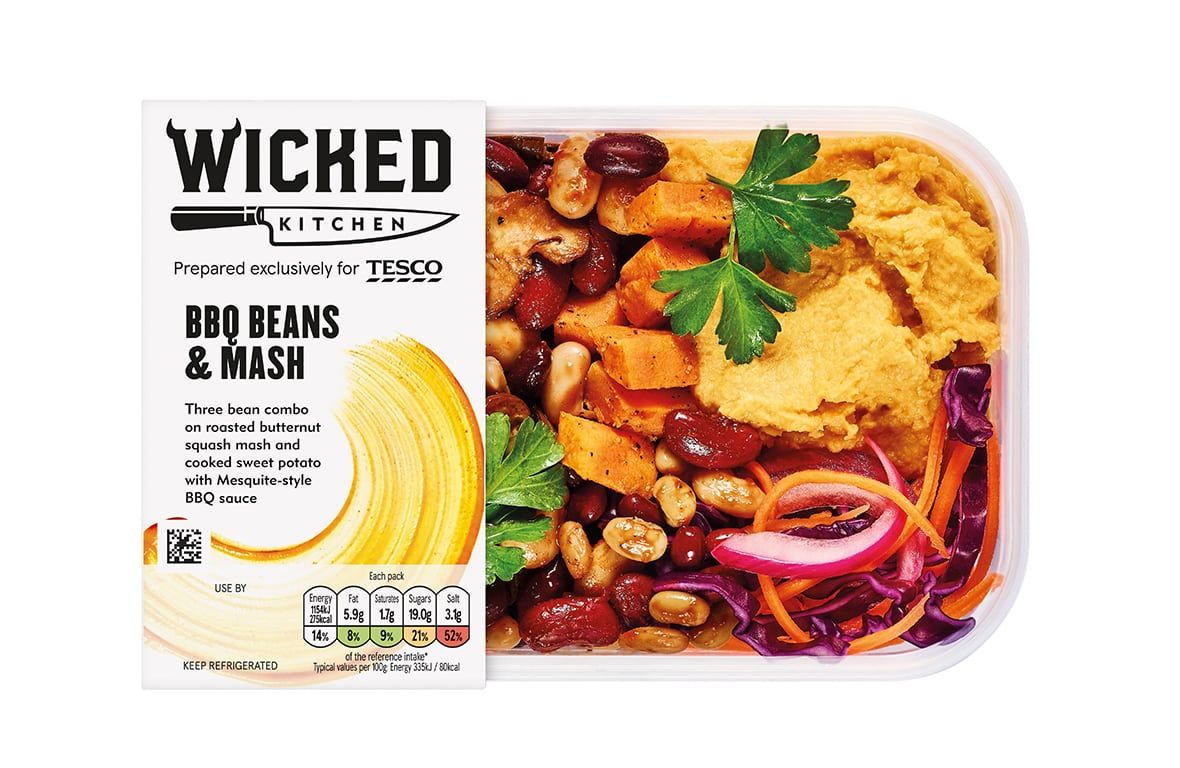 Tesco Wicked Kitchen BBQ Beans & Mash