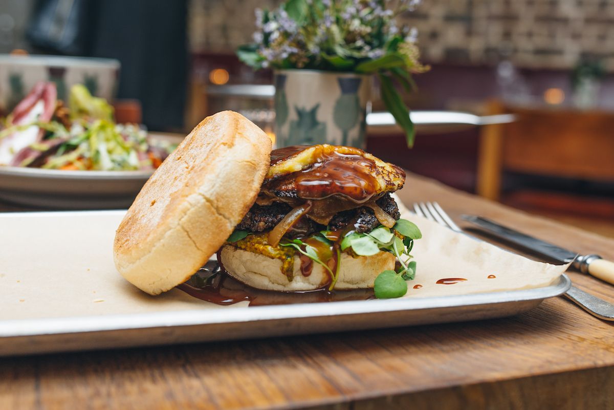 Mac and Wild's haggis, neeps and tatties burger