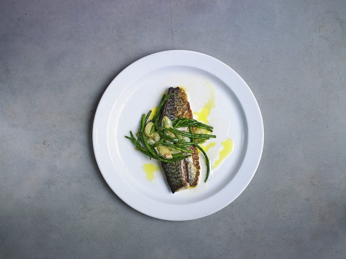 The Garden Café skate wing with samphire