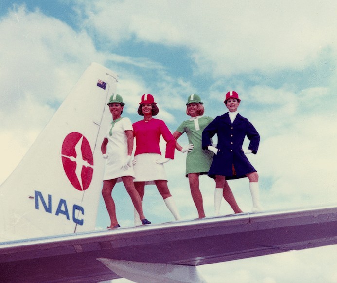 These incredible pictures show how Air New Zealand’s cabin crew uniform has changed over time…