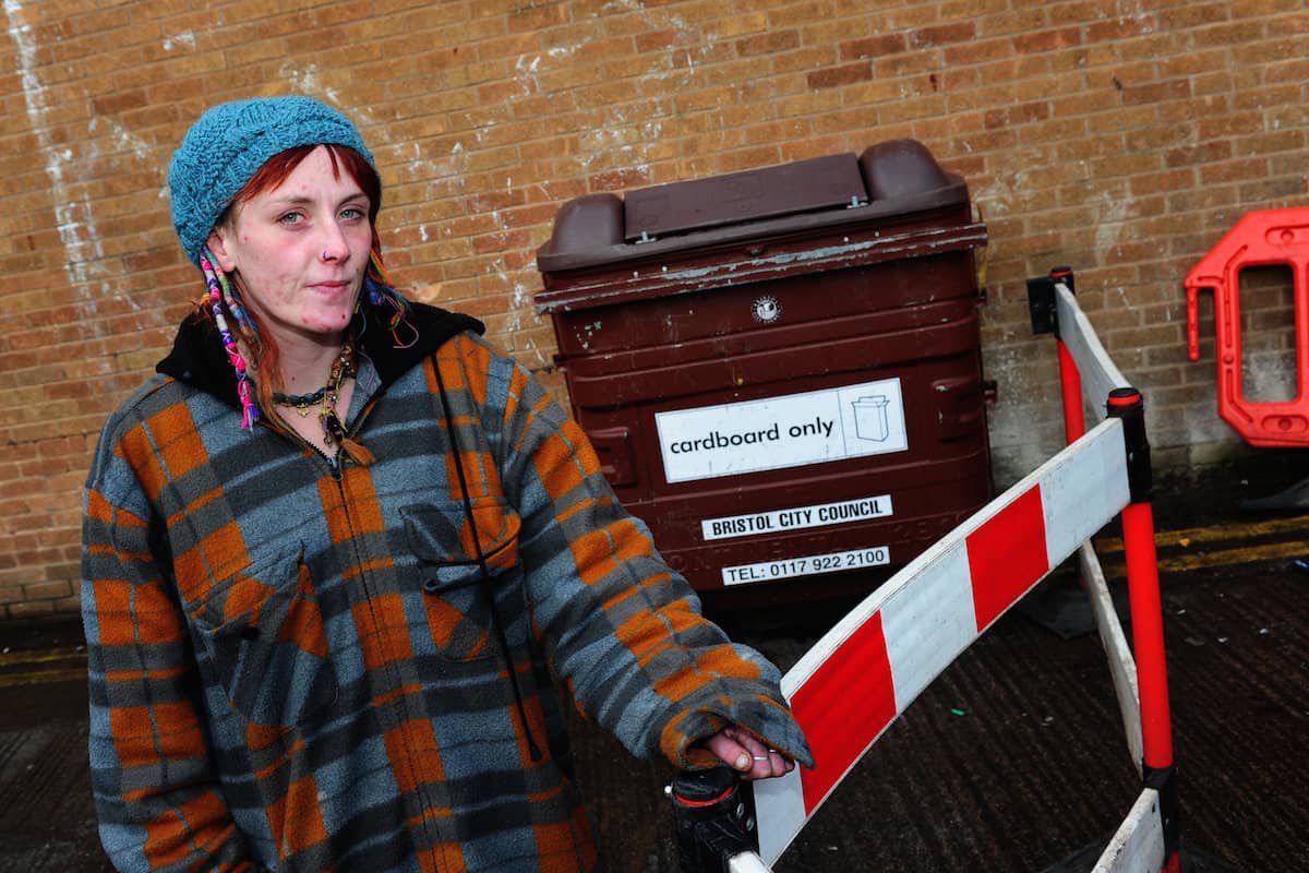 Homeless woman says waste company stopped her from taking cardboard from bin to sleep on