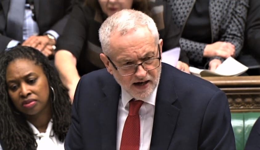 “Gangplank into thin air” – Jeremy Corbyn and Theresa May clash over Brexit at PMQs