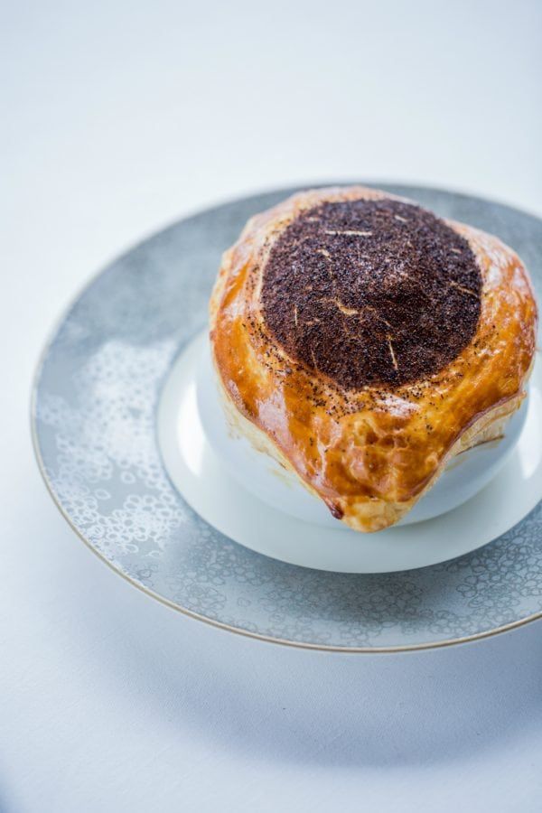 Alain Ducasse at The Dorchester 'V.G.E.' truffle soup | Photo: P Monetta