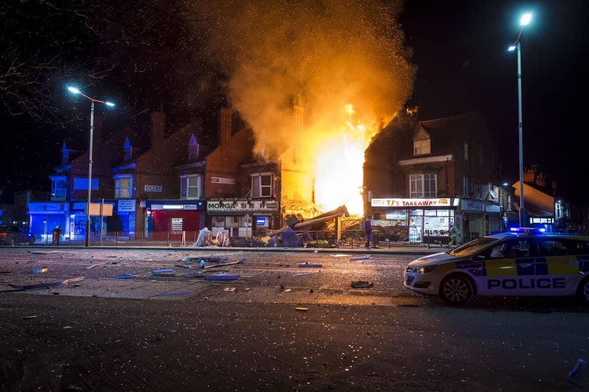 Three men deliberately used petrol to cause huge blast in Leicester which left five people dead, court hears