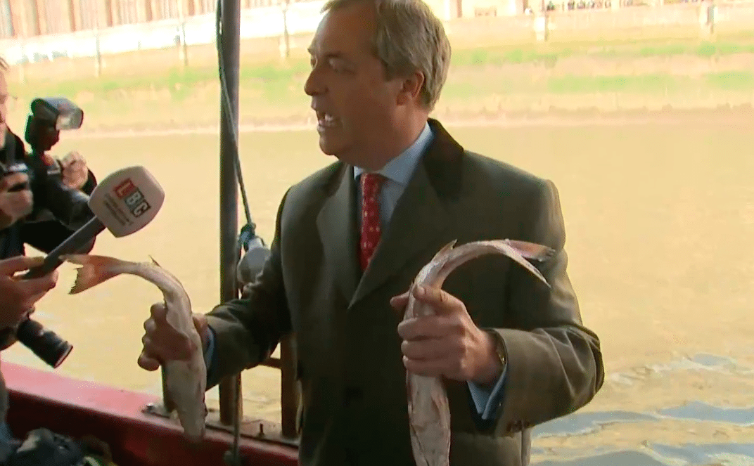 “Instead of throwing dead fish in the Thames, Farage should have done his job as a member of the fisheries committee”
