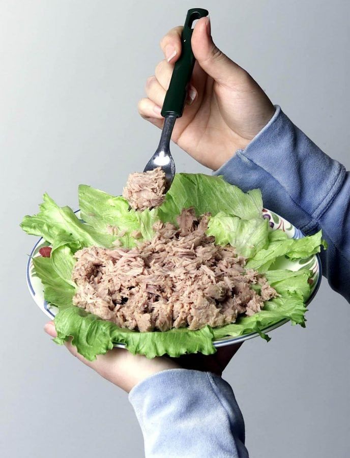 Canned food warning Tinned food such as tuna can have 100 times more