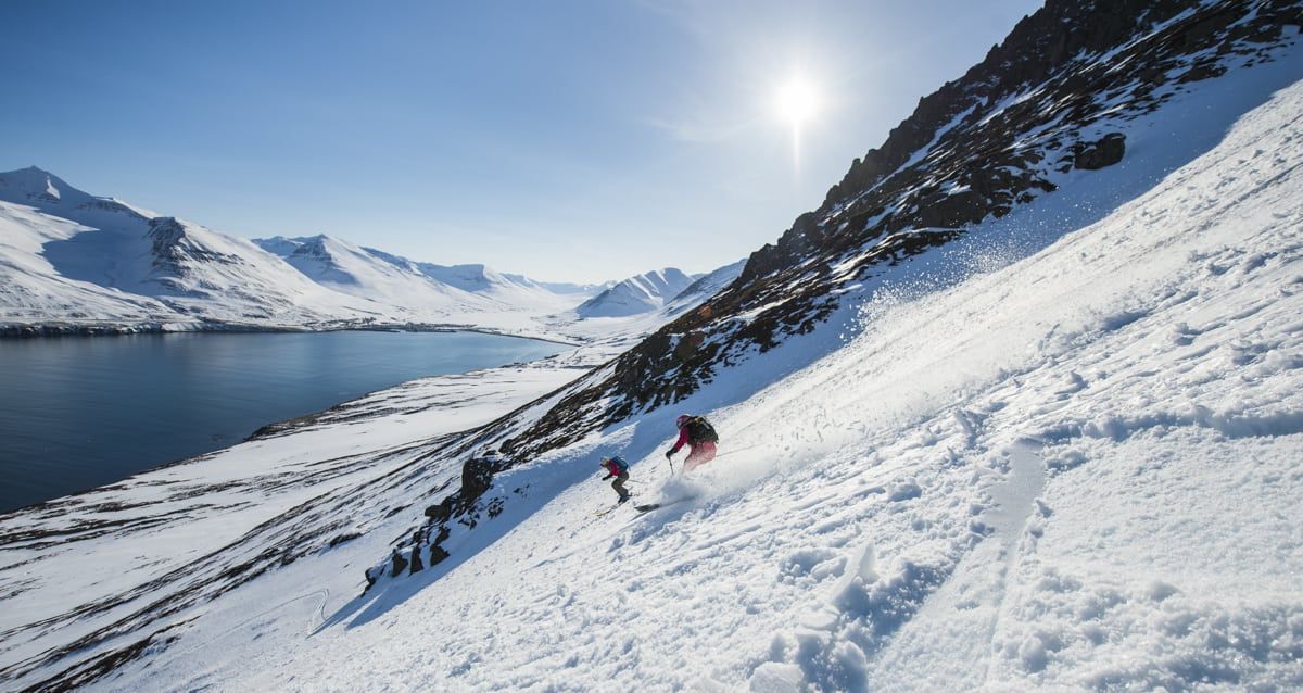 Skiing in North Iceland