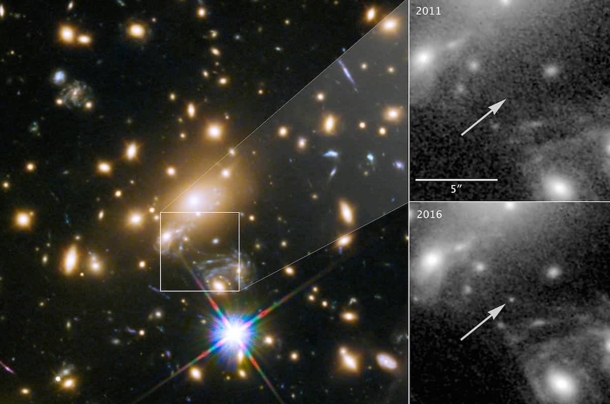 Astronomers have captured an image of the most distant star ever seen – nine BILLION light years away
