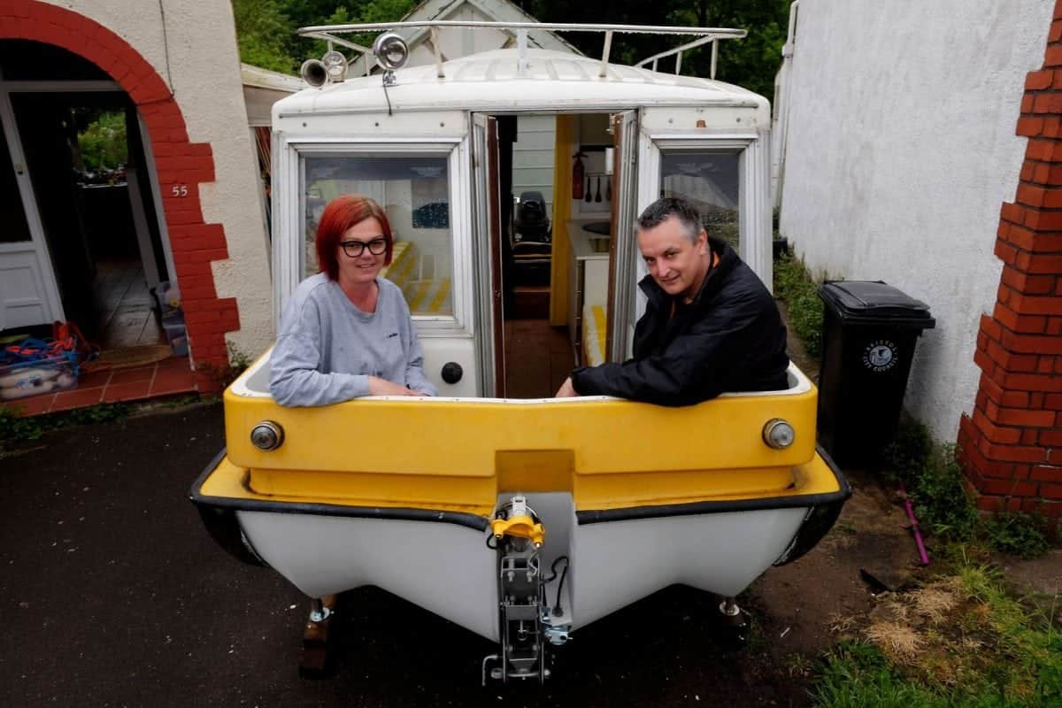 Rare 1970s Caraboat which travels on land and water discovered