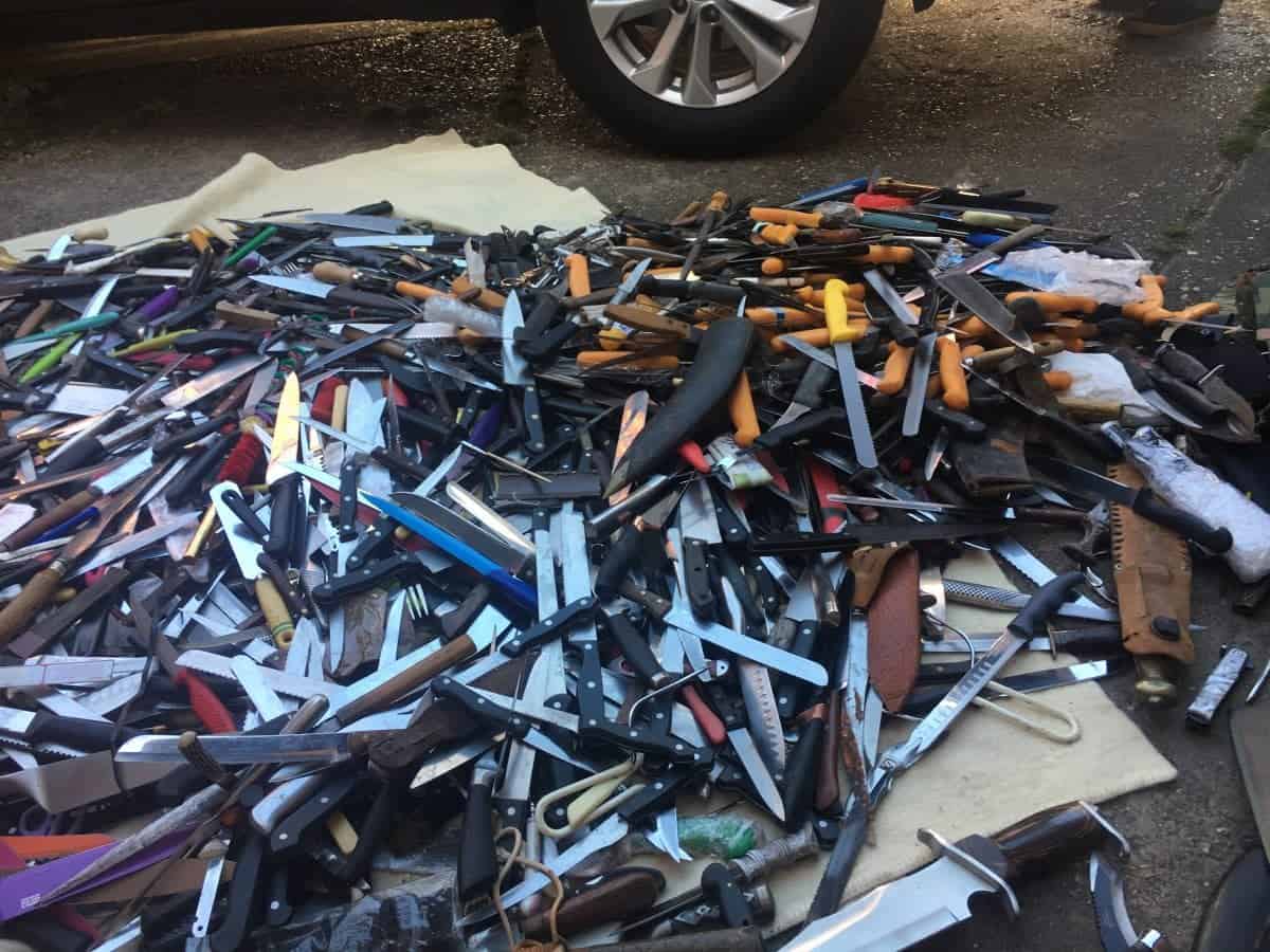 Two women who lost family to stabbings unveil latest knife-drive haul