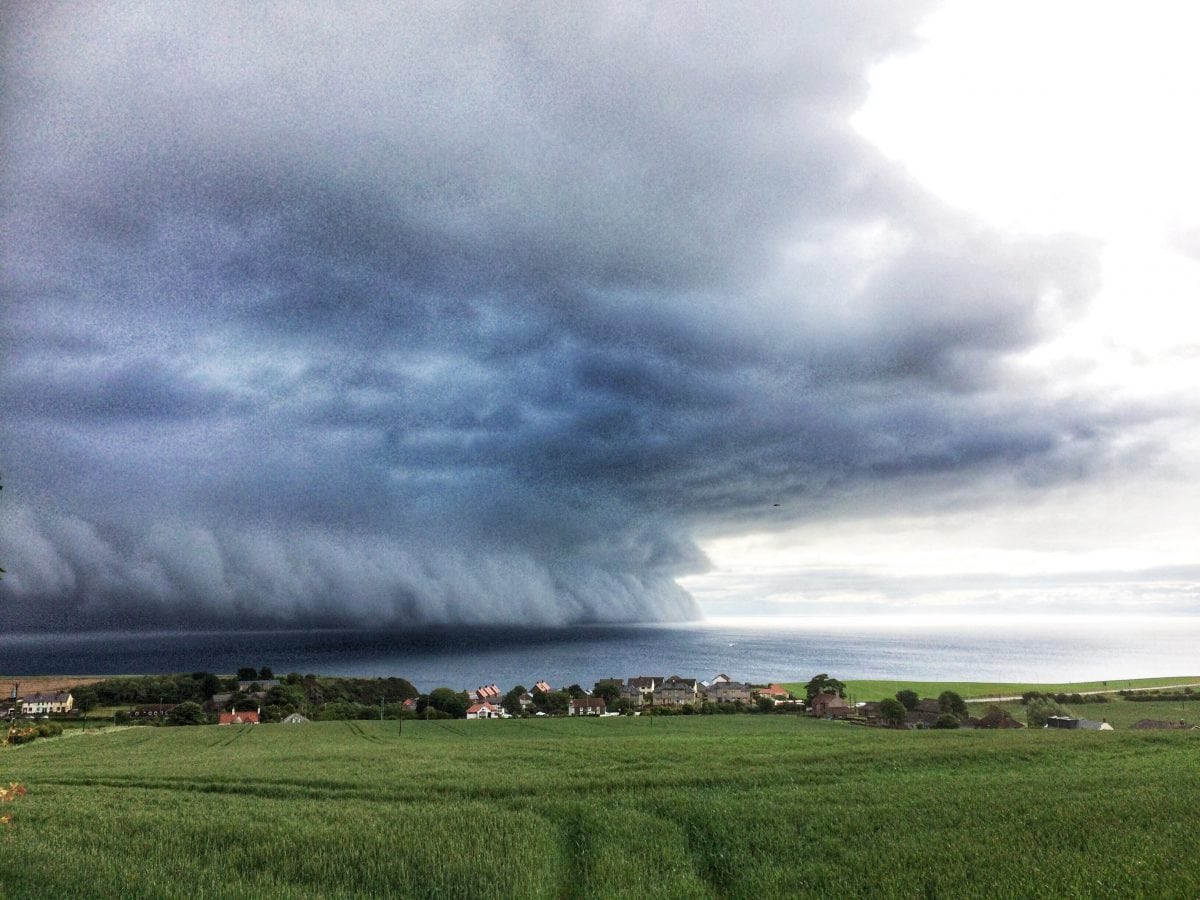 Bin lorry driver caught this dramatic picture of a menacing storm brewing
