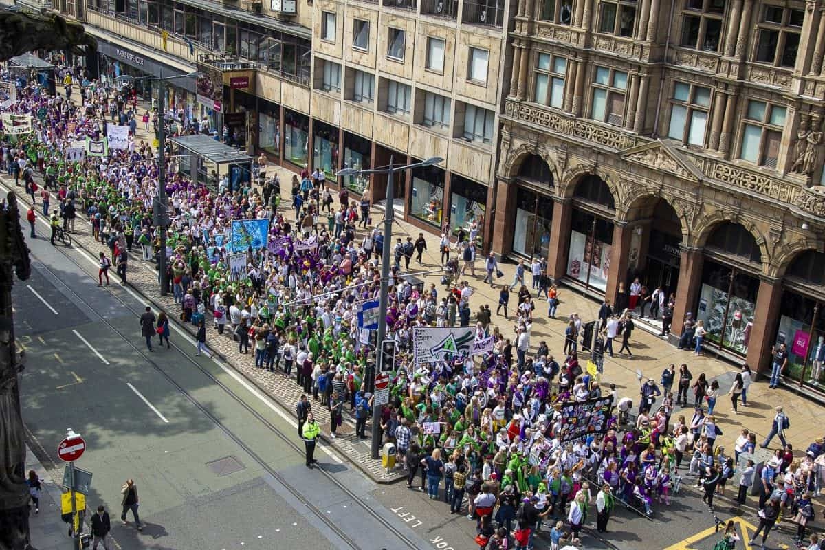 In pics – Thousands of women take part in the Suffragette Walk