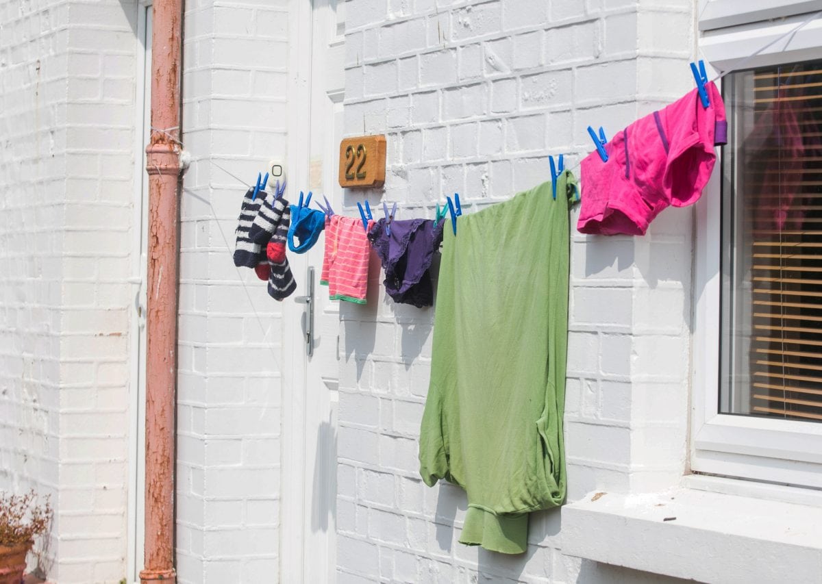 Townsfolk launch protest in support of mum criticised for hanging her washing outside