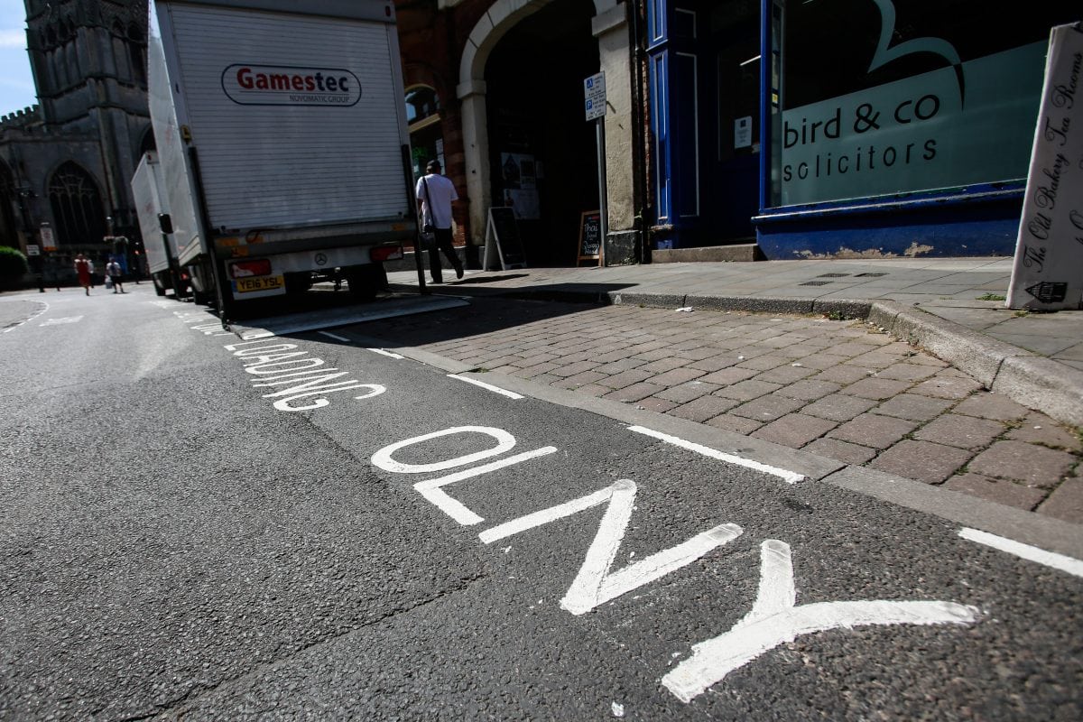 Bungling workmen misspell ‘Olny’ on road markings