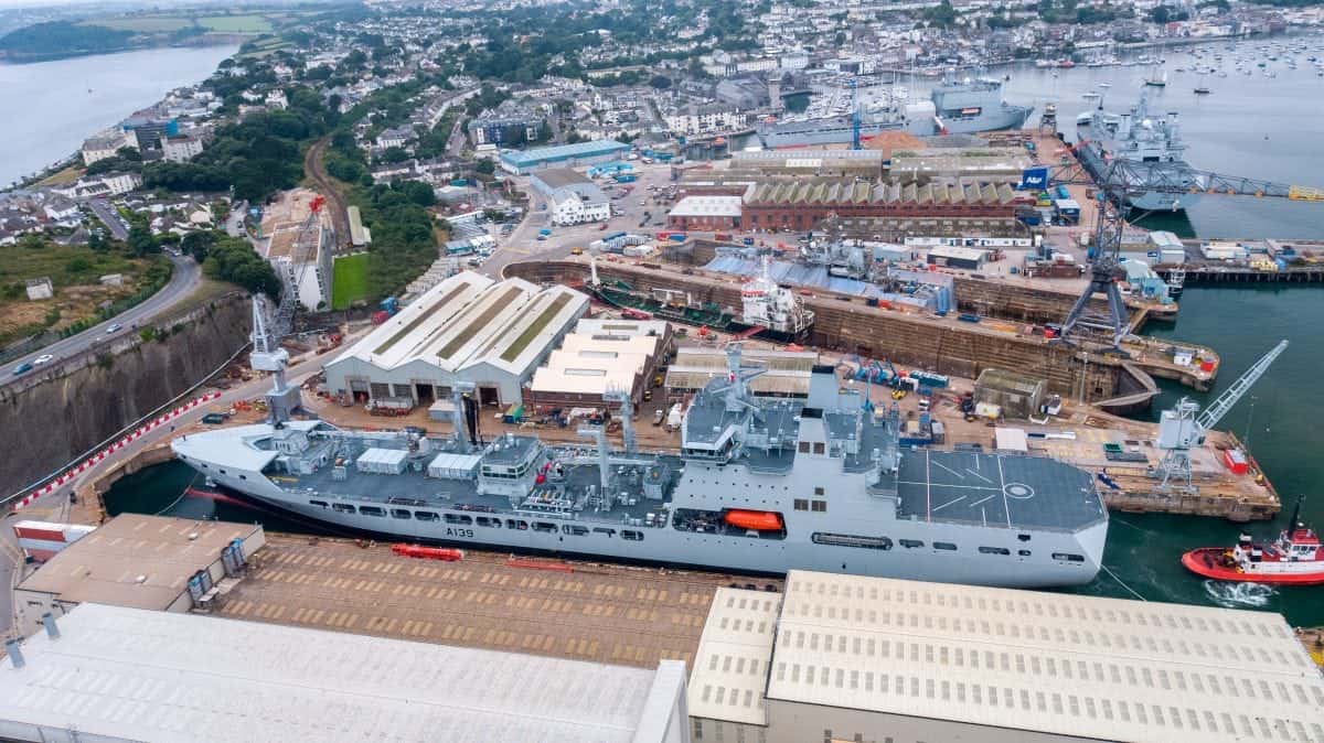 In pics – The fourth and final Tide class tanker RFA Tideforce arrives at Falmouth Docks
