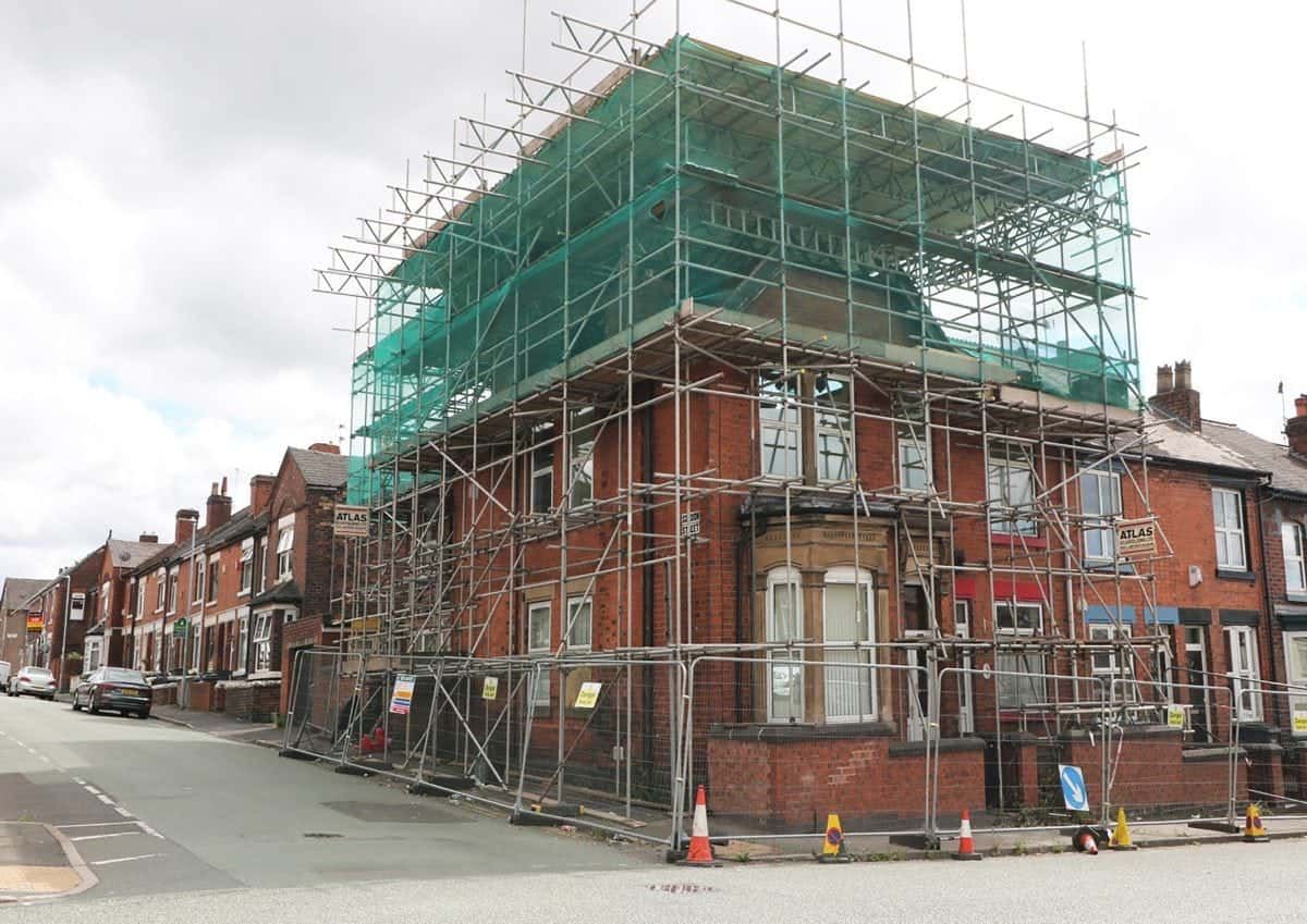 This house damaged by cannabis factory fire next door is going for a…bong