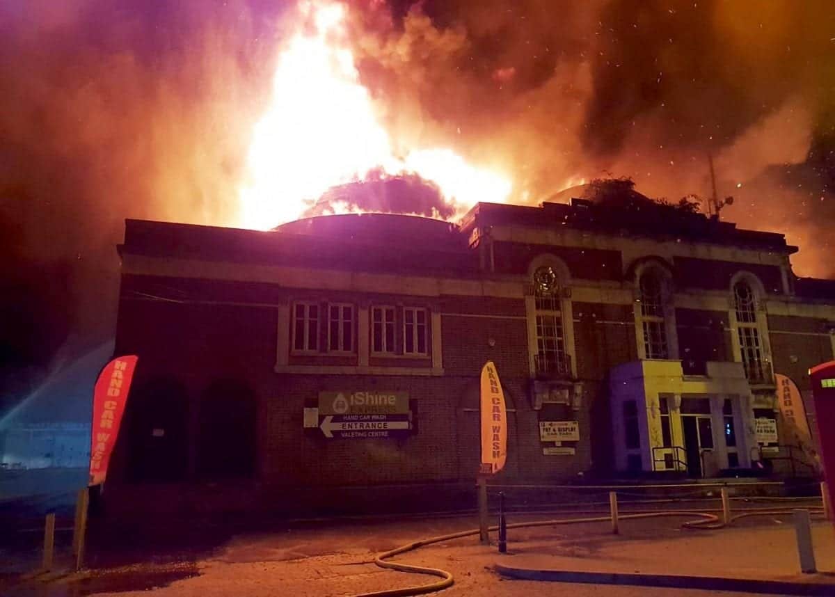 Arsonists suspected of starting devastating fire which tore through historic cinema