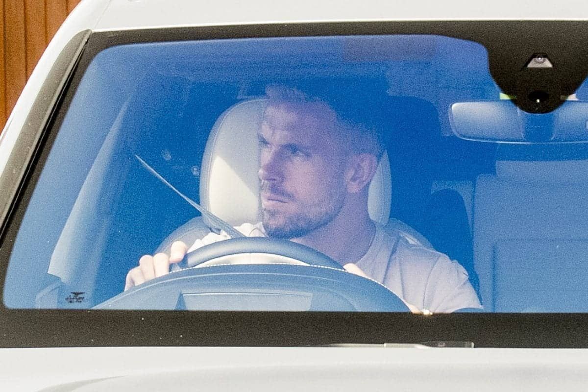 Liverpool players leave training ground after win against Tottenham Hotspur