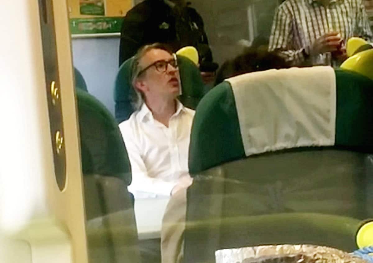 Watch – Steve Coogan stands up for commuters on packed Southern Rail train