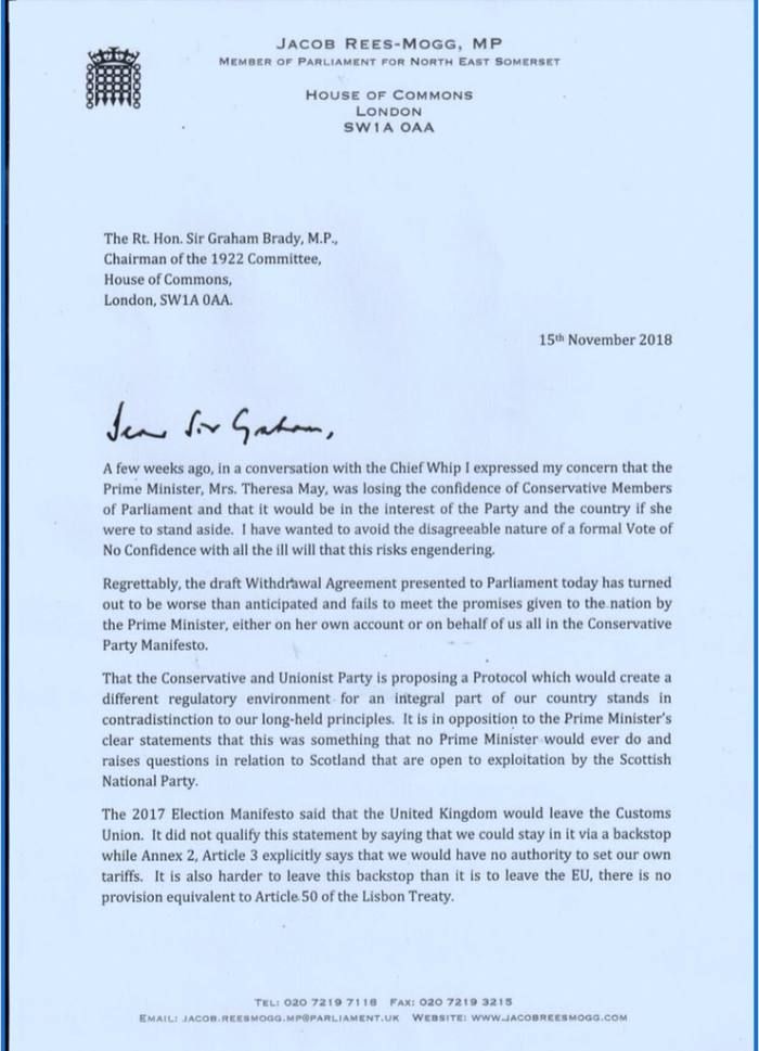 Rees Mogg Hands In Letter Of No confidence To 1922 Committee rees-mogg-hands-in-letter-of-no-confidence-to-1922-committee