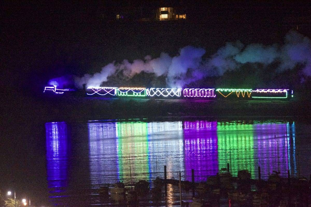 In pics – Dartmouth Rail River company unveil UK’s first illuminated steam train