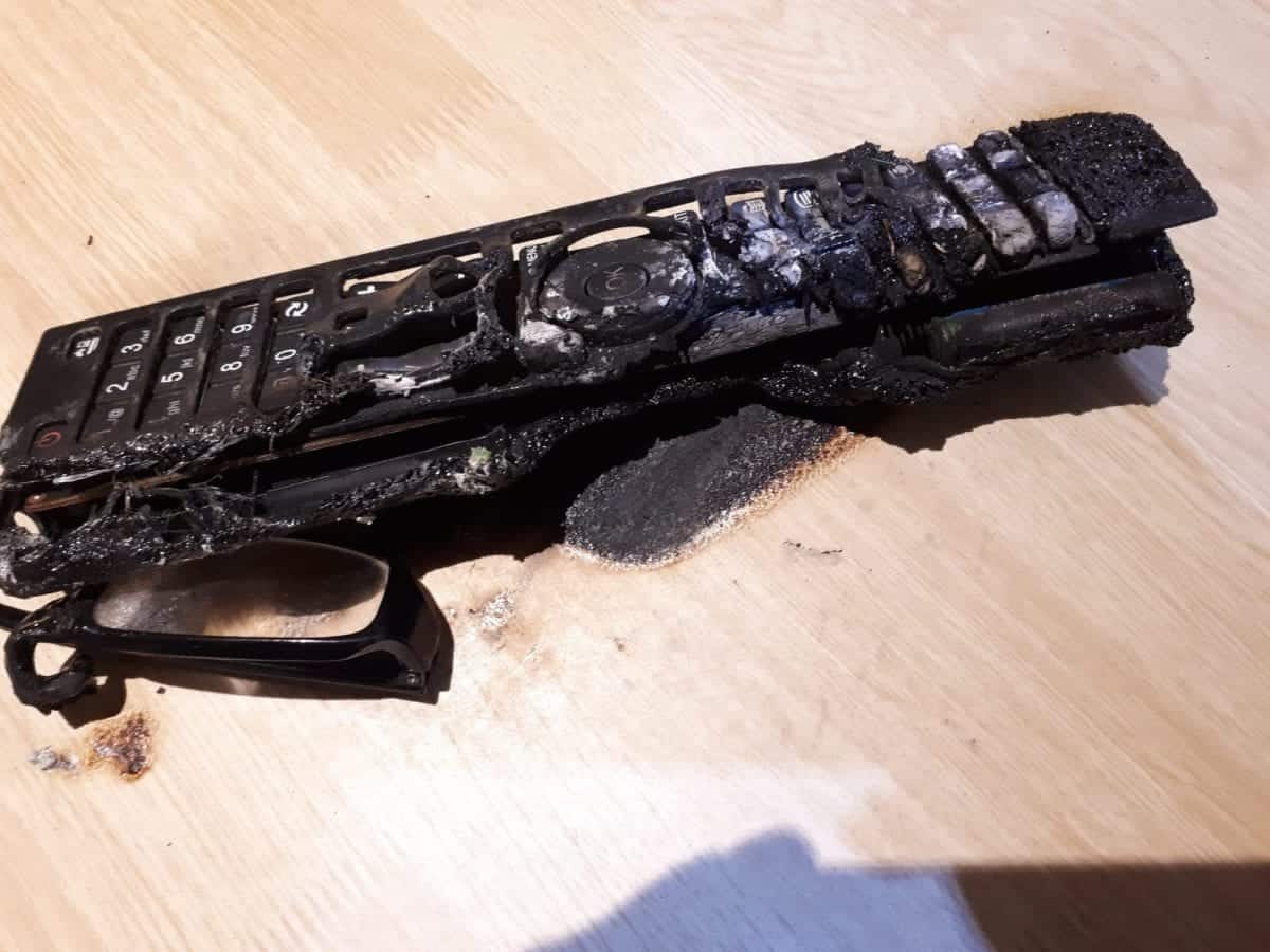Man gets the shock of his life after his TV remote randomly sets on fire