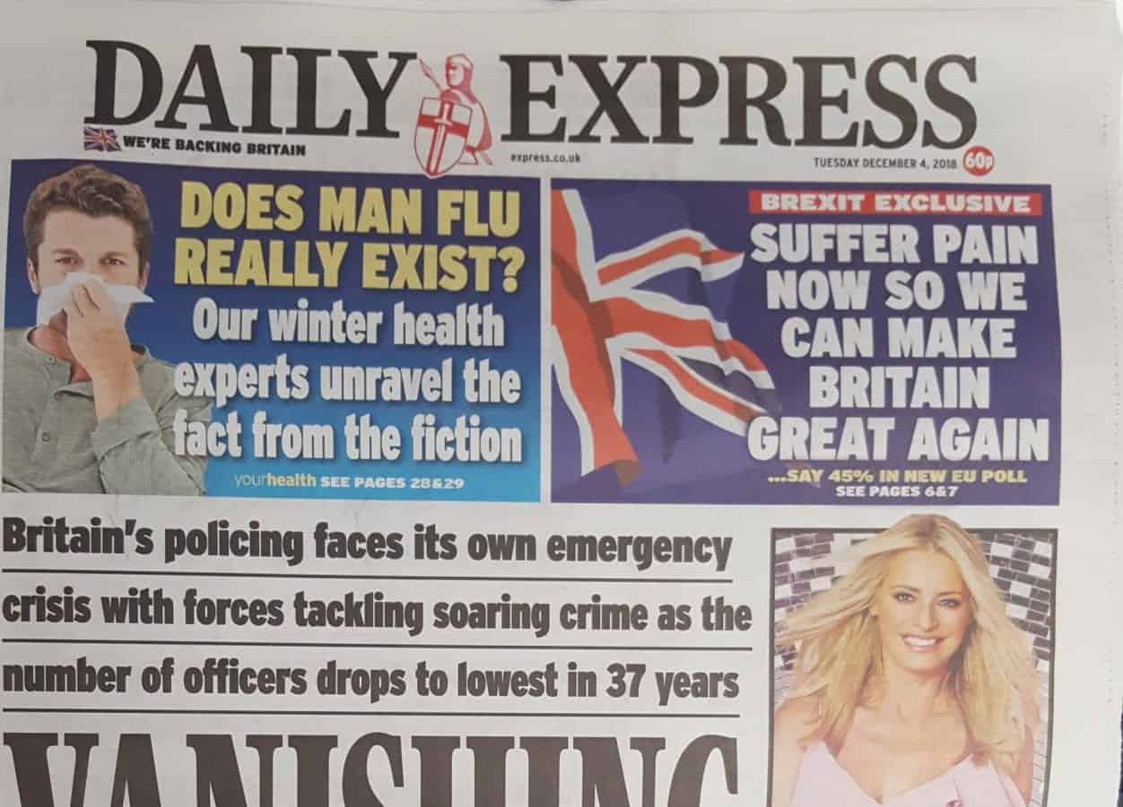 Daily Express switches Brexit position from boom to bust