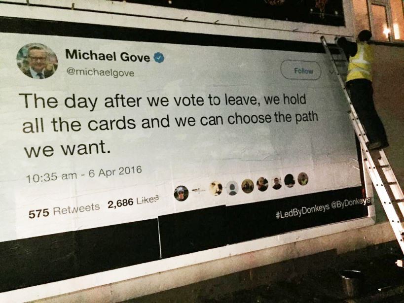 Michael Gove trolled by his own words as he makes apocalyptic Brexit vote warning