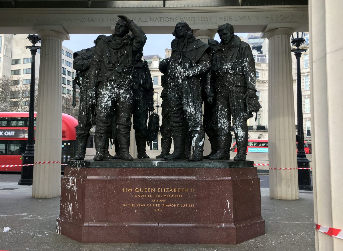 Britain’s last surviving Dambuster slams “mindless” vandals who defaced Bomber Command memorial