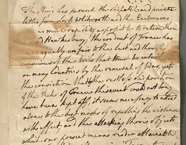 Letter written by King George III showing his intent to take Britain to war is set to be auctioned