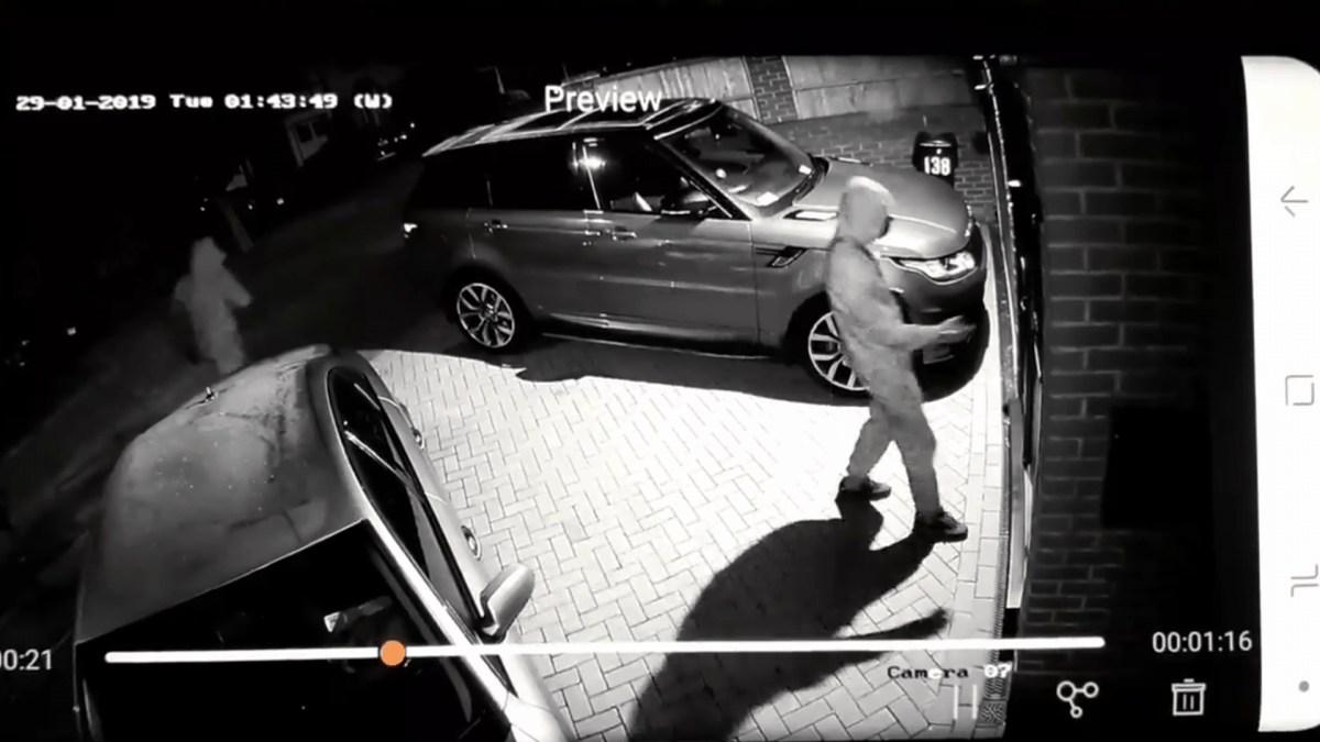 Shocking moment thieves stole £60,000 keyless car from driveway – in just 40 seconds