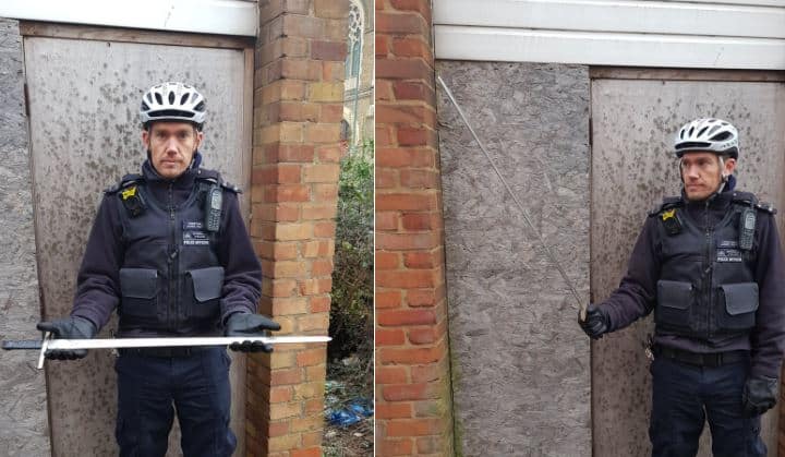 This is what happened when policeman posed with huge confiscated sword