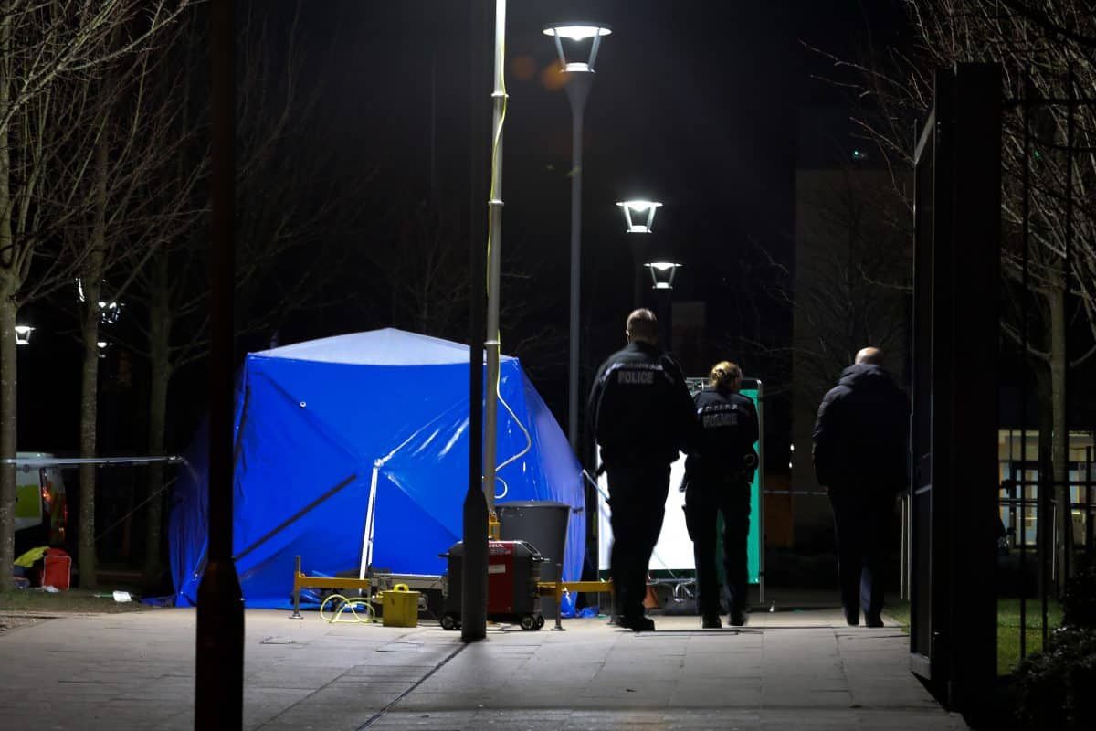 A student who was left fighting for his life after being stabbed outside a sixth form college has died