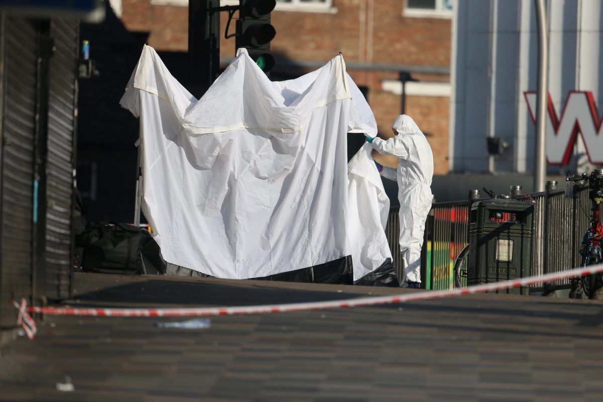 Scene of stabbing attack in Ilford - Credit:SWNS