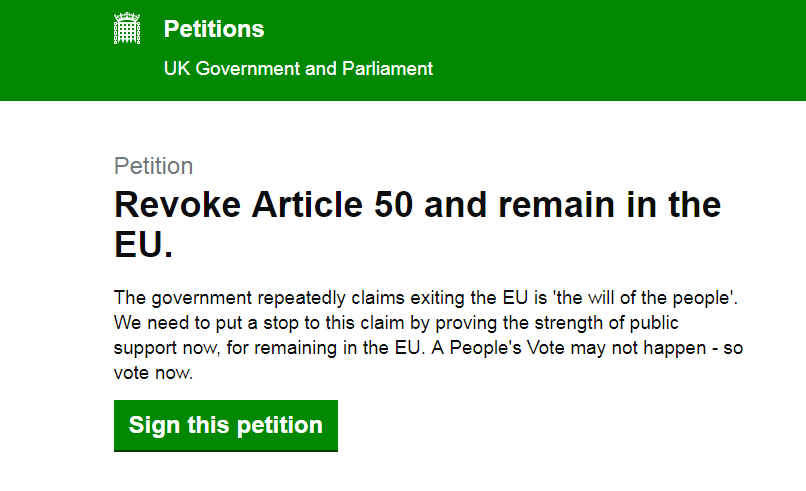 Revoke Article 50 petition soars past 500,000 signatures