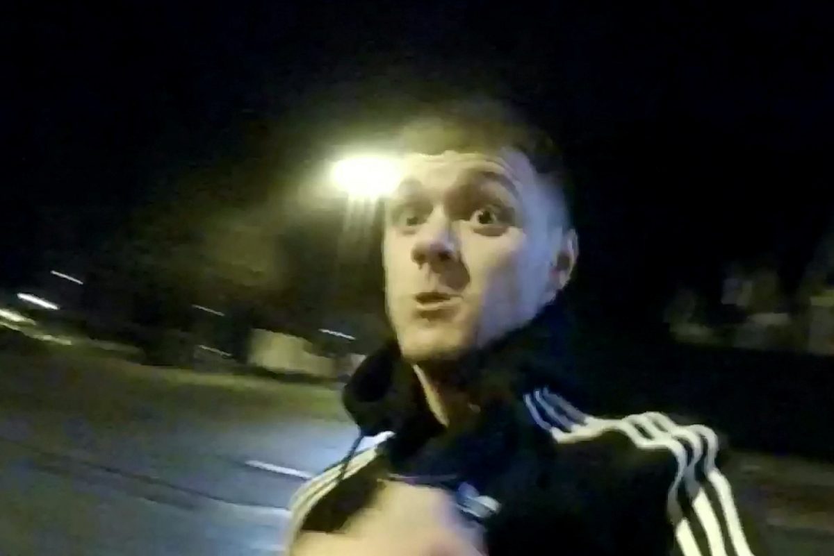 Thug was caught on body-worn camera punching police officer in the face