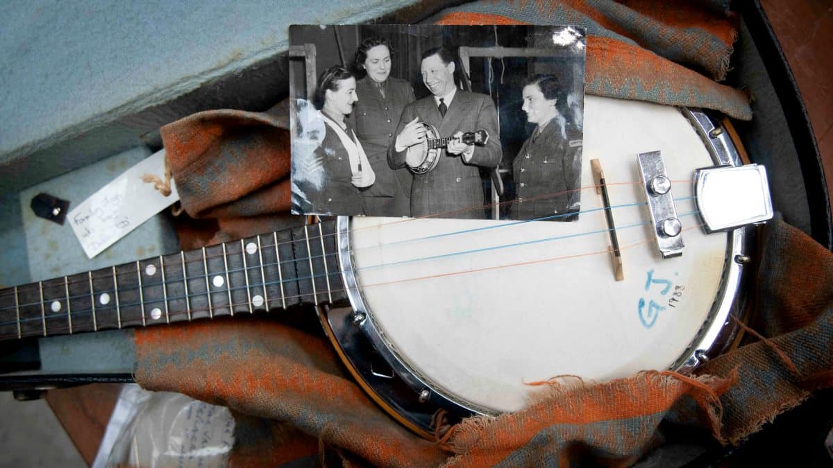 Two iconic ukuleles used by comedy legend George Formby have fetched huge fee at auction