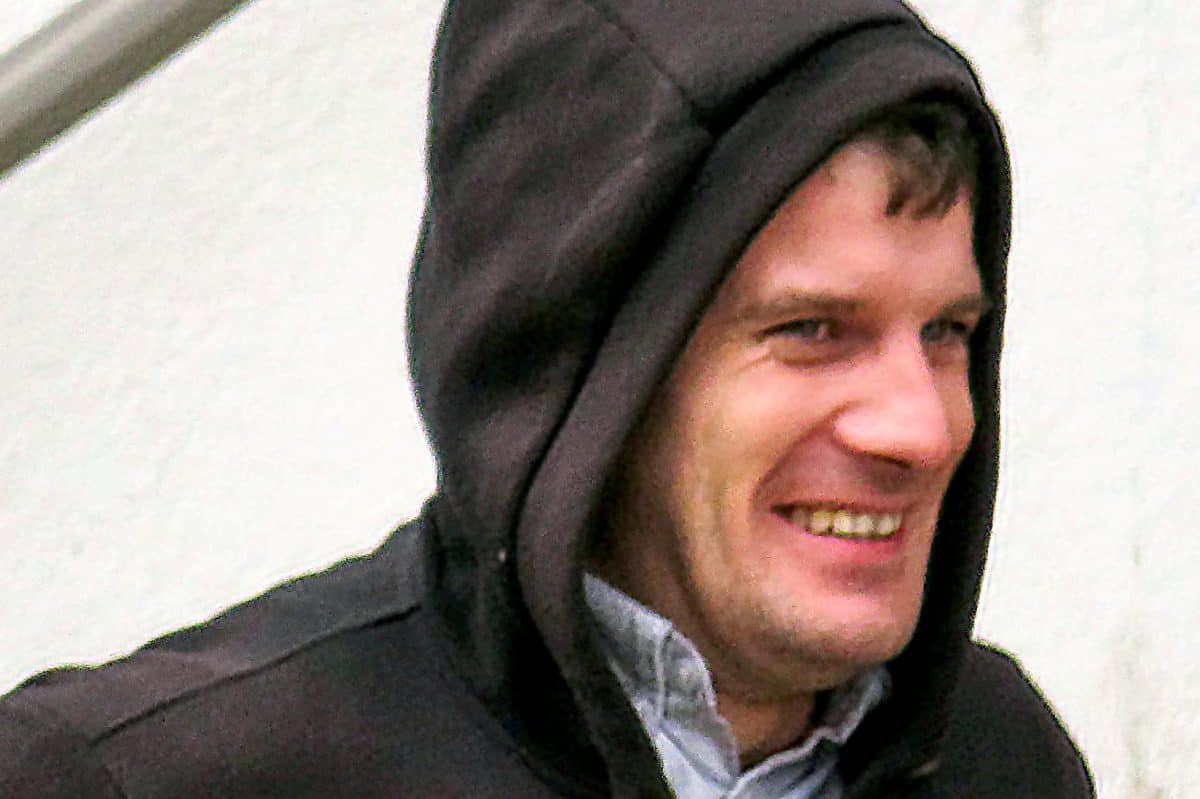 Laughing thug walked free from court after he battered a man on the toilet in drunken rage